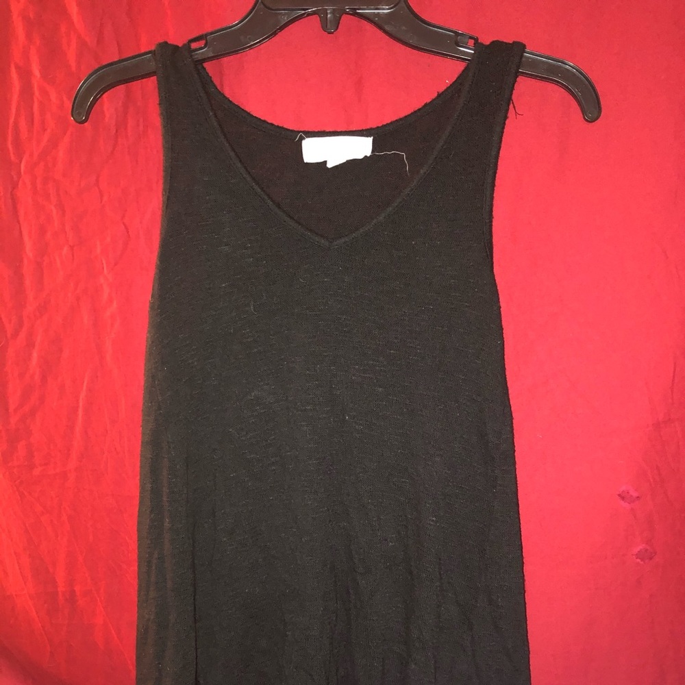 Knit black tank top